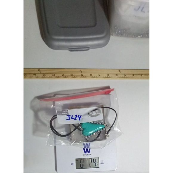 Large Artisan‎ Heart Pendant Rhinestones Silver Tone Statement 20" Long Necklace - Picture 6 of 7